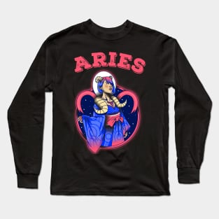 A Zodiac Sign Test Aries Long Sleeve T-Shirt